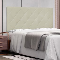 Cabeceira Painel King 1,95m Tânia Corano - Pallazio - Marfim - 2