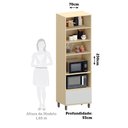 Ver imagem 5 de Paneleiro 100% MDF 2 Portas 1 Gaveta com Espaço Torre Quente 70cm Aura Luciane Móveis