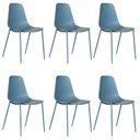 Ver imagem 1 de Kit com 6 Cadeiras em Polipropileno Miami Azul/Sonho Distante