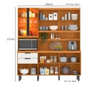 Ver imagem 2 de Kit Armário Cozinha Completa Murano 7 Portas 2 Gavetas Freijo Off White Poliman