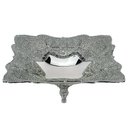 Ver imagem 1 de Centro de Mesa em Metal Prateado - 7x18cm - Detalhes Antigos: Centro de Mesa de Luxo