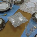 Ver imagem 6 de Centro de Mesa em Metal Prateado - 7x18cm - Detalhes Antigos: Centro de Mesa de Luxo