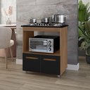 Ver imagem 2 de Balcão para Cooktop 4 Bocas Elisa com Espaço para Forno/microondaas Savana/preto