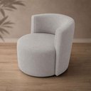 Ver mais imagens de Poltrona Estofada 74cm x 68cm x 70cm Redonda Confortável para Sala ou Recepção Formato Orgânico