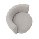 Ver imagem 5 de Poltrona Estofada 74cm x 68cm x 70cm Redonda Confortável para Sala ou Recepção Formato Orgânico