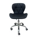 Ver imagem 1 de Kit 2 Cadeira Escritório Giratória Stilo Slim Confort com Rodado Cromado Preta 2 Un