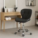 Ver imagem 4 de Kit 2 Cadeira Escritório Giratória Stilo Slim Confort com Rodado Cromado Preta 2 Un