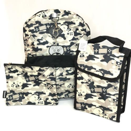 KIT MOCHILA+LANCHEIRA+ ESTOJO GAME CAMUFLADA UP4YOU Luxcel - 1