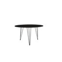 Ver imagem 2 de Mesa de Jantar Redonda 110cm Preto Clips 3 Pés Ferro Preto