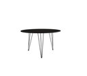 Ver imagem 2 de Mesa de Jantar Redonda 110cm Preto Clips 3 Pés Ferro Preto