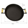 Frigideira Ferro Fundido Com Tampa Vidro Alças Madeira 35 Cm - Rig - 2