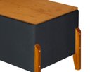 Ver imagem 6 de Puff Báu Retro Tampo em Madeira Premium para Sala e Quarto Recamier Moderno Closet Retro Cor Cinza