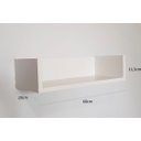 Ver imagem 2 de Kit 3 Prateleiras para Livros, Decoração 60cm X 20cm X 11,5cm 100% Mdf Branco Branco