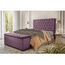 Ver imagem 6 de Kit Cabeceira e Baú Box Casal Londres 1,40cm Vamfer Estofados Suede Cinza Claro