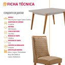 Ver imagem 7 de Mesa de Jantar Copper 120 cm Tampo MDF Vidro Canto Copo com 4 Cadeiras Carolina