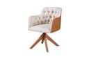 Ver imagem 5 de Poltrona Giratória Decorativa Zara:bl07
