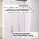 Ver imagem 5 de Guarda Roupas Modulado de Canto Reto 2 Peças com 4 Portas Alpes Luciane Móveis