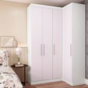 Ver imagem 1 de Guarda Roupas Modulado de Canto Reto 2 Peças com 4 Portas Alpes Luciane Móveis