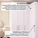 Ver imagem 5 de Guarda Roupas Modulado de Canto Reto 2 Peças com 4 Portas Alpes Luciane Móveis
