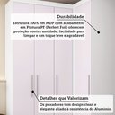 Ver imagem 5 de Guarda Roupas Modulado de Canto Reto 2 Peças com 4 Portas Alpes Luciane Móveis