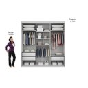 Ver imagem 6 de Guarda-Roupa Casal com Espelho 3 Portas 3 Gavetas Hórizon