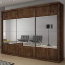 Ver imagem 1 de Guarda-Roupa Casal com Espelho 3 Portas 3 Gavetas Hórizon