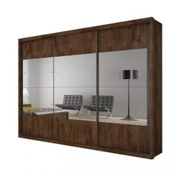 Guarda-Roupa Casal com Espelho 3 Portas 3 Gavetas Hórizon - 2 Guarda-Roupa Casal com Espelho 3 Portas 3 Gavetas Hórizon - 2