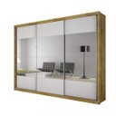 Ver imagem 2 de Guarda-Roupa Casal com Espelho 3 Portas 3 Gavetas Hórizon