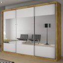 Ver imagem 1 de Guarda-Roupa Casal com Espelho 3 Portas 3 Gavetas Hórizon