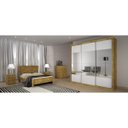 Ver mais imagens de Guarda-Roupa Casal com Espelho 3 Portas 3 Gavetas Hórizon