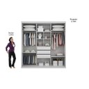 Ver imagem 6 de Guarda-Roupa Casal com Espelho 3 Portas 3 Gavetas Hórizon