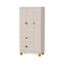 Ver imagem 1 de Guarda Roupa Infantil 3 Portas 3 Gavetas Apolo Areia Fosco