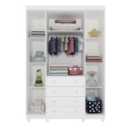 Guarda-Roupa Infantil com Pés Capricho 4 Portas 4 Gavetas - 3