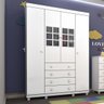 Guarda-Roupa Infantil com Pés Capricho 4 Portas 4 Gavetas - 1