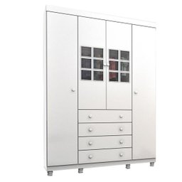 Guarda-Roupa Infantil com Pés Capricho 4 Portas 4 Gavetas - 2