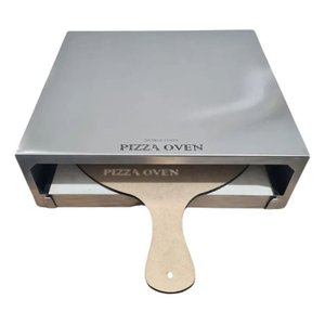 Forno Pizza para Fogão Refratário 1 Pizza em Aço Inox