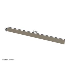 Rodapé para Balcão MDF 220cm Connect Cinza - 2 Rodapé para Balcão MDF 220cm Connect Cinza - 2