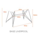 Ver imagem 2 de Base para Mesa Liverpool em Aço para Tampo 140x80cm Preto