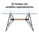 Ver imagem 3 de Base para Mesa Liverpool em Aço para Tampo 140x80cm Preto