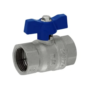 Válvula Esfera 3/8 Passagem Plena Fêmea X Fêmea Latão Forjado Borboleta Industrial Pn40 Ivm Italy