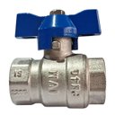 Ver imagem 5 de Válvula Esfera 3/8 Passagem Plena Fêmea X Fêmea Latão Forjado Borboleta Industrial Pn40 Ivm Italy