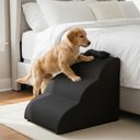 Ver imagem 2 de Escada Pet 46cm Estofada para Cachorro Nuvem R01 Veludo Cinza Escuro - Annie Decor