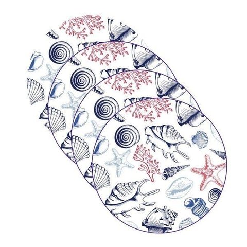 Sousplat Fundo do Mar - 4 Peças - sem Base