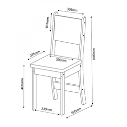 Mesa de Jantar Retangular Holy com 4 Cadeiras Sol Mel/blonde/bege - Casa Giulia - 6