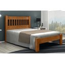 Ver imagem 1 de Cama de Casal Pérola de Madeira Maciça Angelim Pedra/tauari - Imbuia