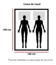 Ver imagem 2 de Cama de Casal Pérola de Madeira Maciça Angelim Pedra/tauari - Imbuia