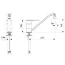Ver imagem 2 de Monocomando para Cozinha de Mesa Bica Baixa com Arejador Articulado First Cromado