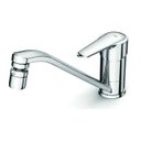 Ver imagem 1 de Monocomando para Cozinha de Mesa Bica Baixa com Arejador Articulado First Cromado