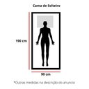 Ver imagem 2 de Cama de Solteiro Pérola de Madeira Maciça Angelim Pedra/Tauari - Tabaco