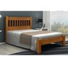 Cama Queen Size Pérola de Madeira Maciça Angelim Pedra/Tauari - Imbuia - 1
